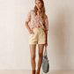 Indi & Cold Aran Textured Shirt in Peach - the tartan fox