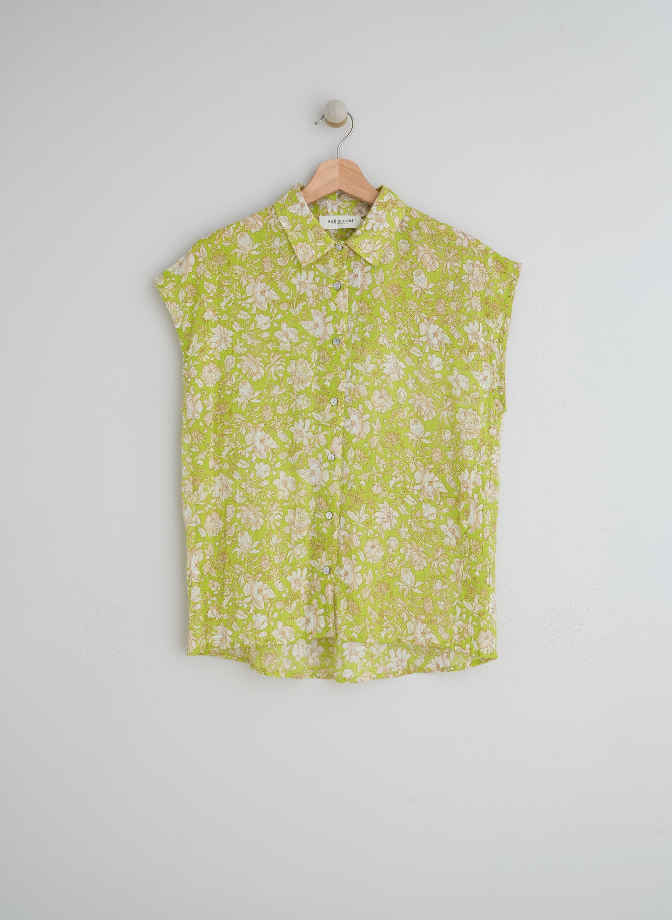 Indi & Cold Cap Sleeve Shirt in Fluoro Lime - the tartan fox