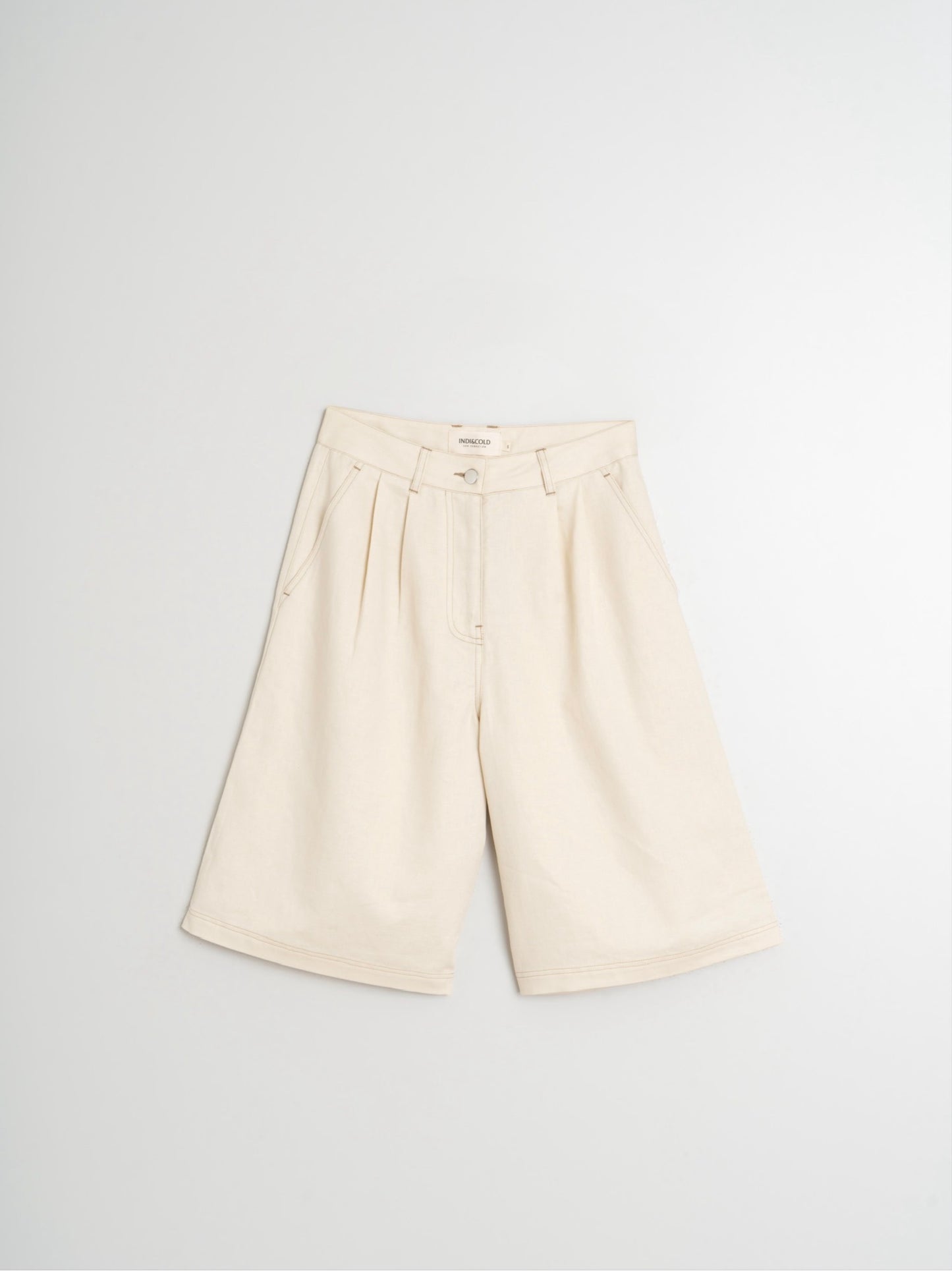 Indi and Cold Contrast Stitch Bermuda Shorts