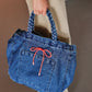 Indi & Cold Denim Shopper Bag - the tartan fox