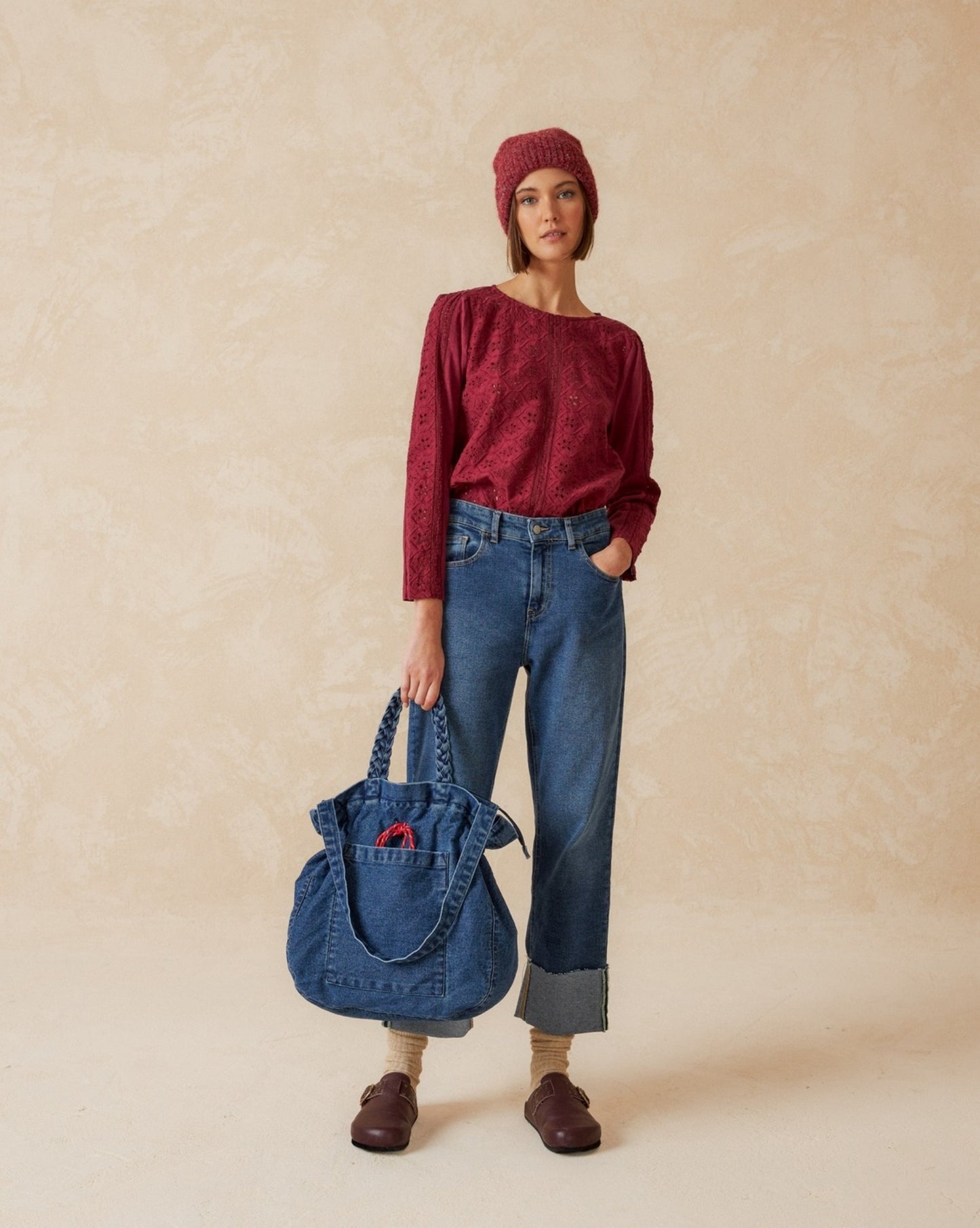 Indi & Cold Denim Shopper Bag - the tartan fox