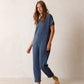 Indi & Cold Rustic Jacquard Jumpsuit in Indigo - the tartan fox