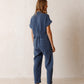 Indi & Cold Rustic Jacquard Jumpsuit in Indigo - the tartan fox