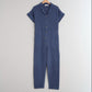 Indi & Cold Rustic Jacquard Jumpsuit in Indigo - the tartan fox