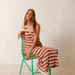 Indi & Cold Striped Knitted Dress In Terracotta Stripe - the tartan fox