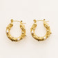 Indigo and Wolfe Aurelia Pearls Diamants Yellow Gold Plated Hoop Earrings - the tartan fox