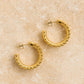 Indigo and Wolfe Bohemia Yellow Gold Plated Hoop Earrings - the tartan fox