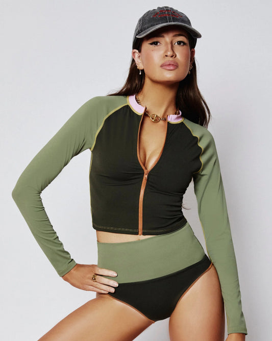 It’s Now Cool Contour Rashguard in Imbibe - the tartan fox