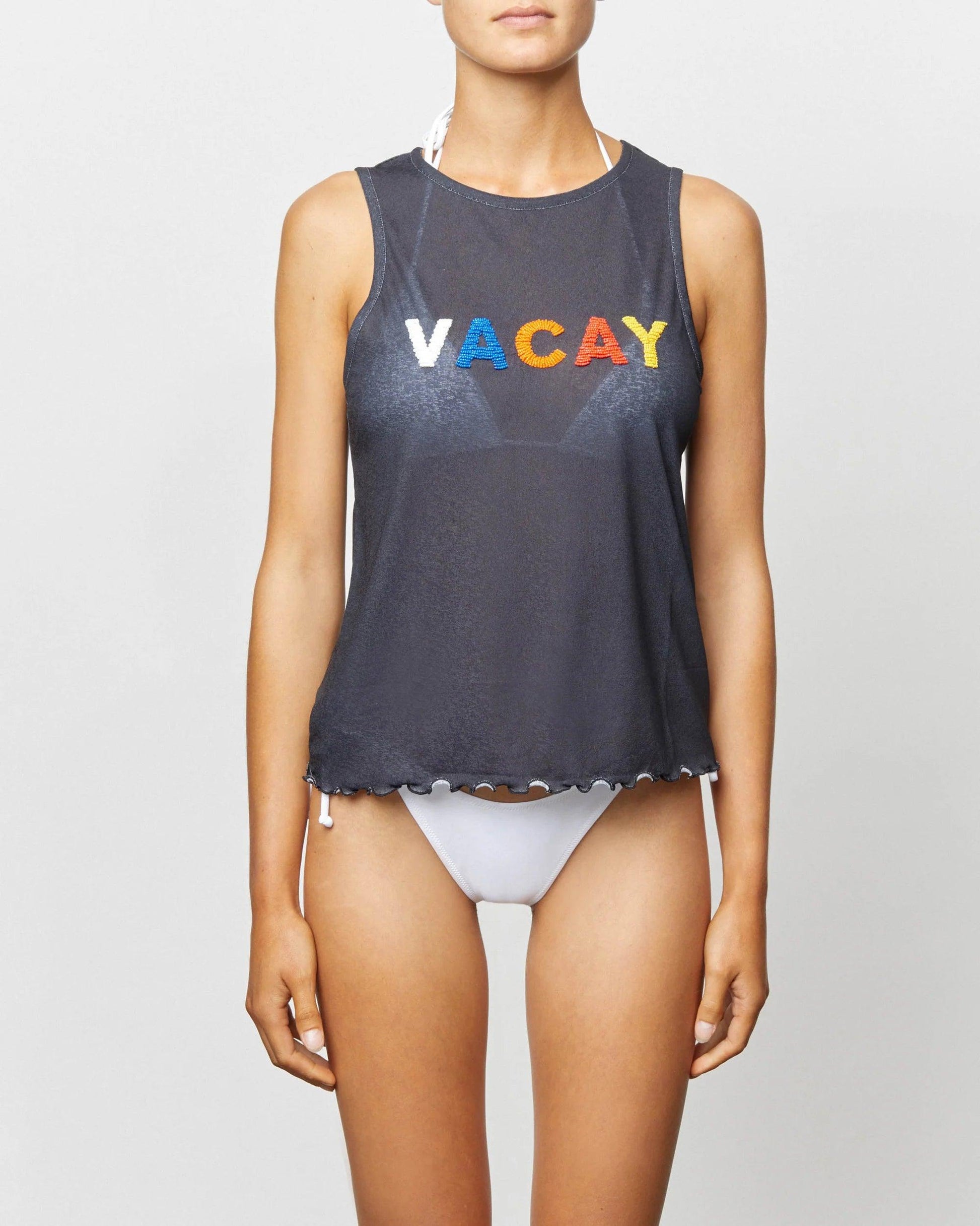 It’s Now Cool The Vacay Tank in Rancho - the tartan fox