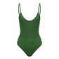 It’s Now Cool Tie Back One Piece in Khaki Crimp - the tartan fox