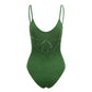 It’s Now Cool Tie Back One Piece in Khaki Crimp - the tartan fox