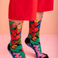 Julie White Bush Bloom Socks - the tartan fox