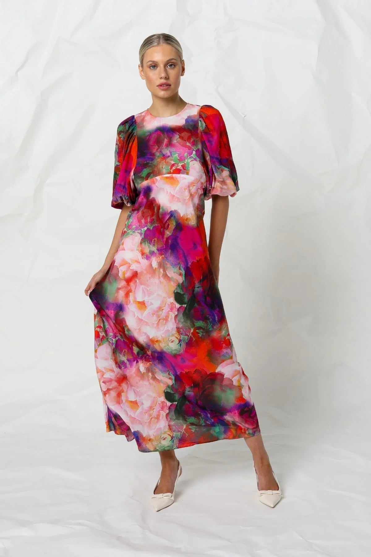 Kachel Quinn Midi Dress in Cleopatra - the tartan fox