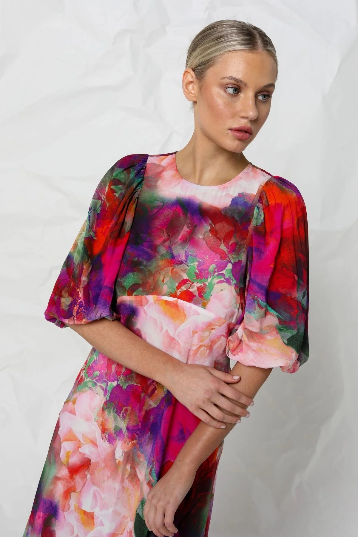 Kachel Quinn Midi Dress in Cleopatra - the tartan fox
