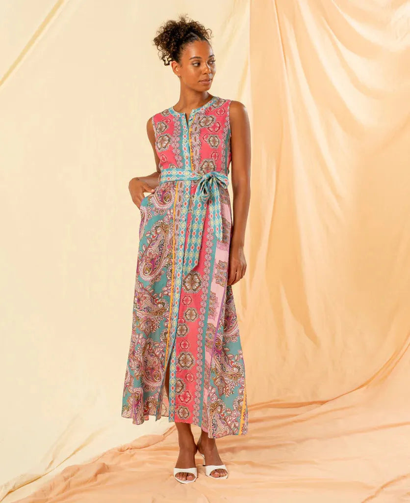 Kachel Skyler Maxi Dress in Kaleidoscope - the tartan fox