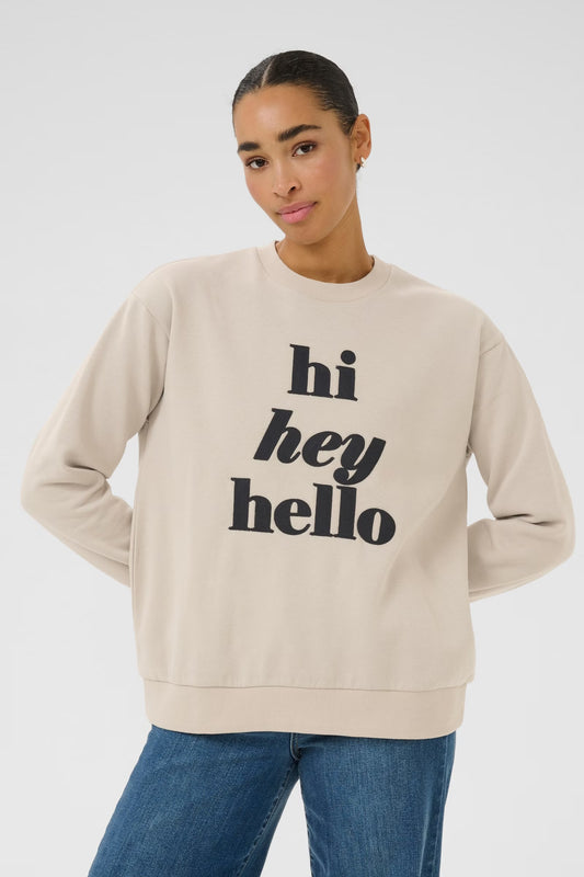 Kaffe Kaellen Sweatshirt in Feather Gray - the tartan fox