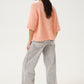 Kaffe KAemilie V-neck Pullover in Peach Nectar - the tartan fox