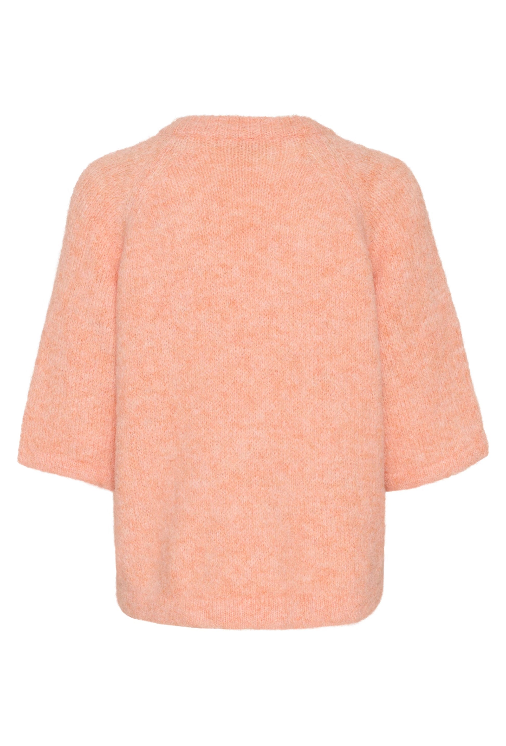 Kaffe KAemilie V-neck Pullover in Peach Nectar - the tartan fox