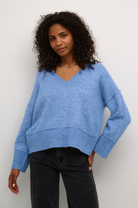 KAFFE KAfridana Pullover in Ebb and Flow Melange - the tartan fox
