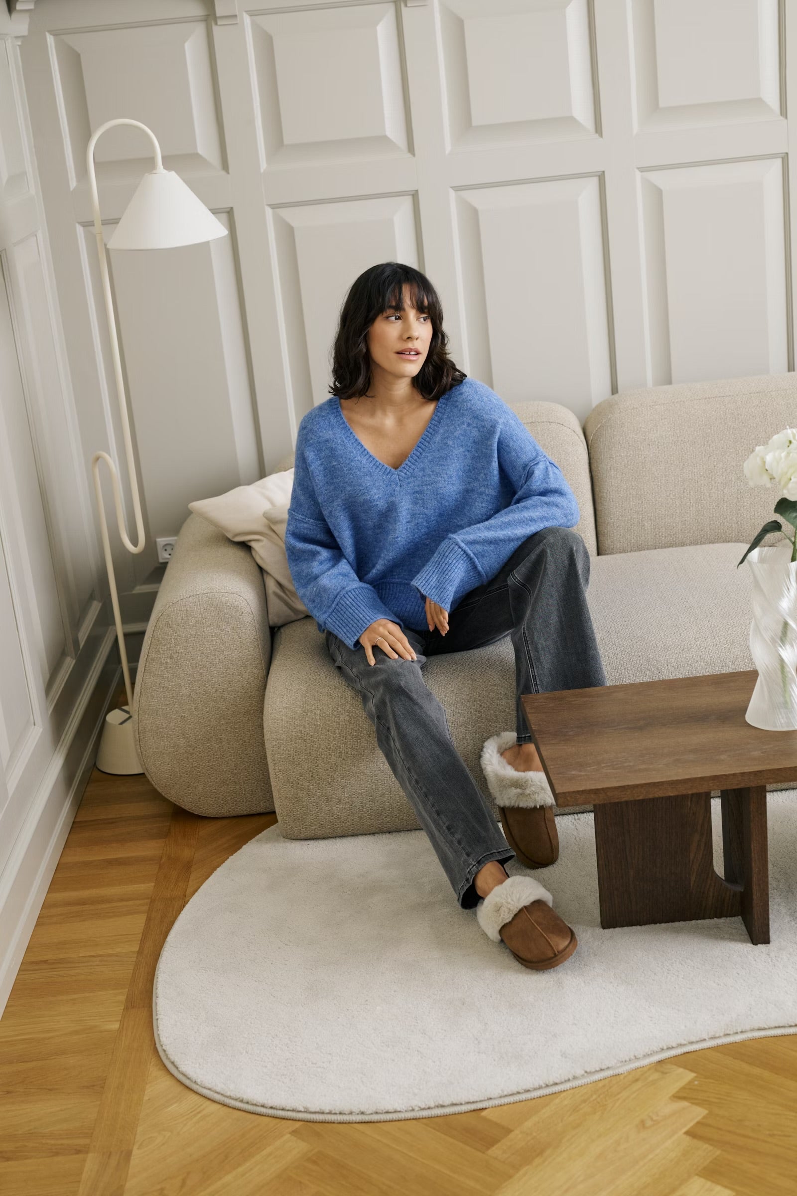 KAFFE KAfridana Pullover in Ebb and Flow Melange - the tartan fox