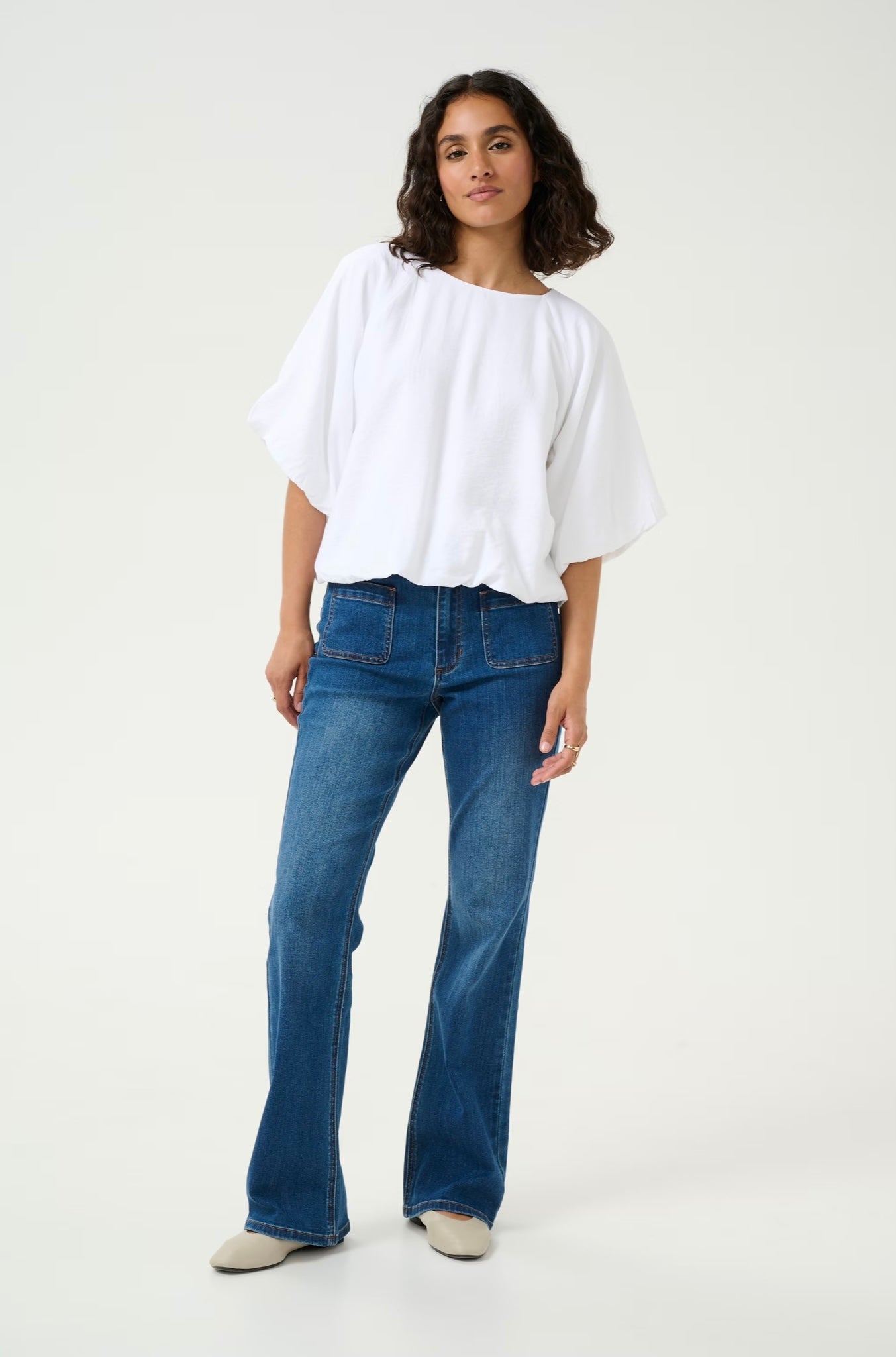 Kaffe KAgabby Blouse in Optical White - the tartan fox