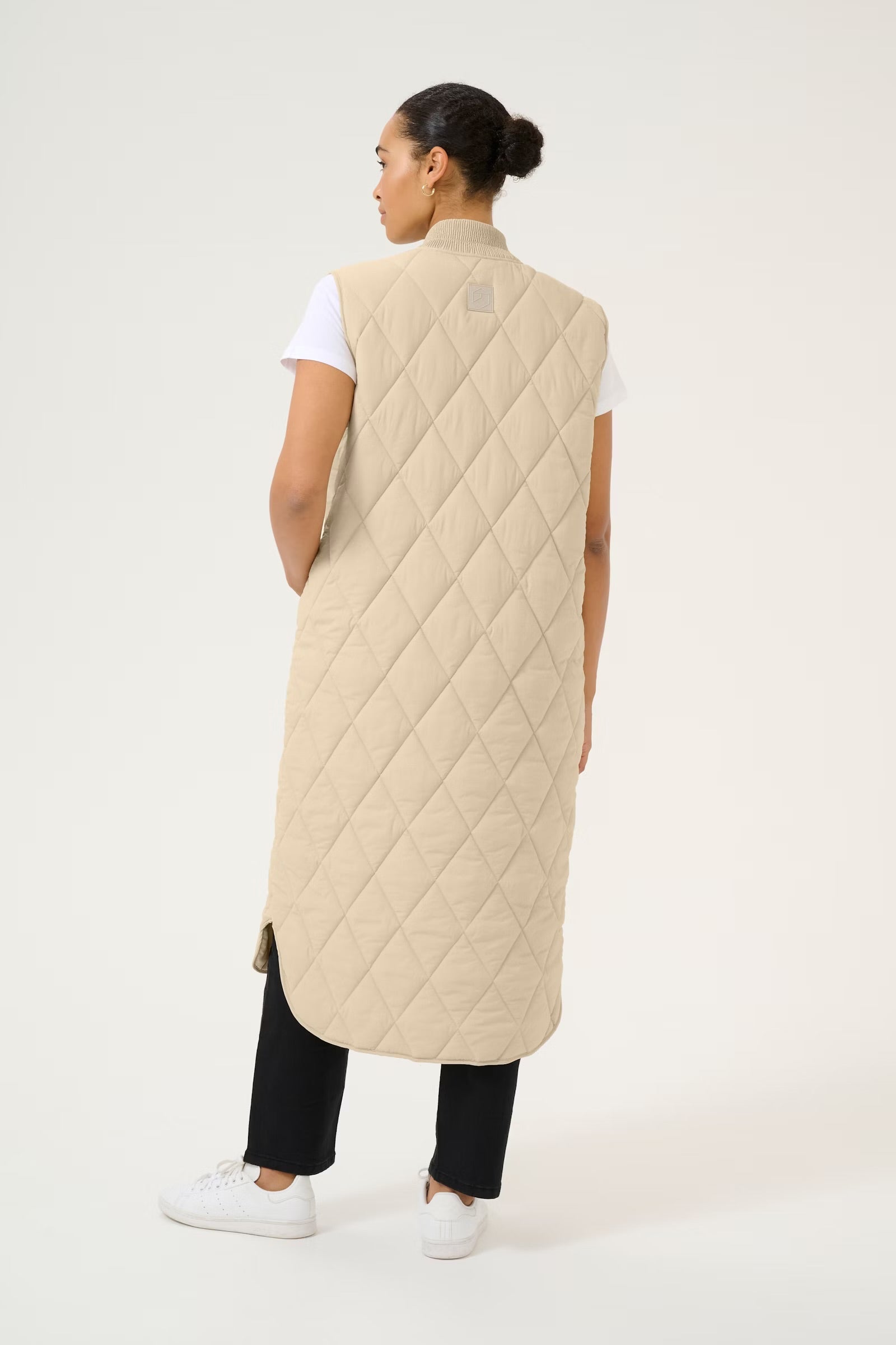 KAFFE KAlorena Quilted Waistcoat in Feather Grey - the tartan fox