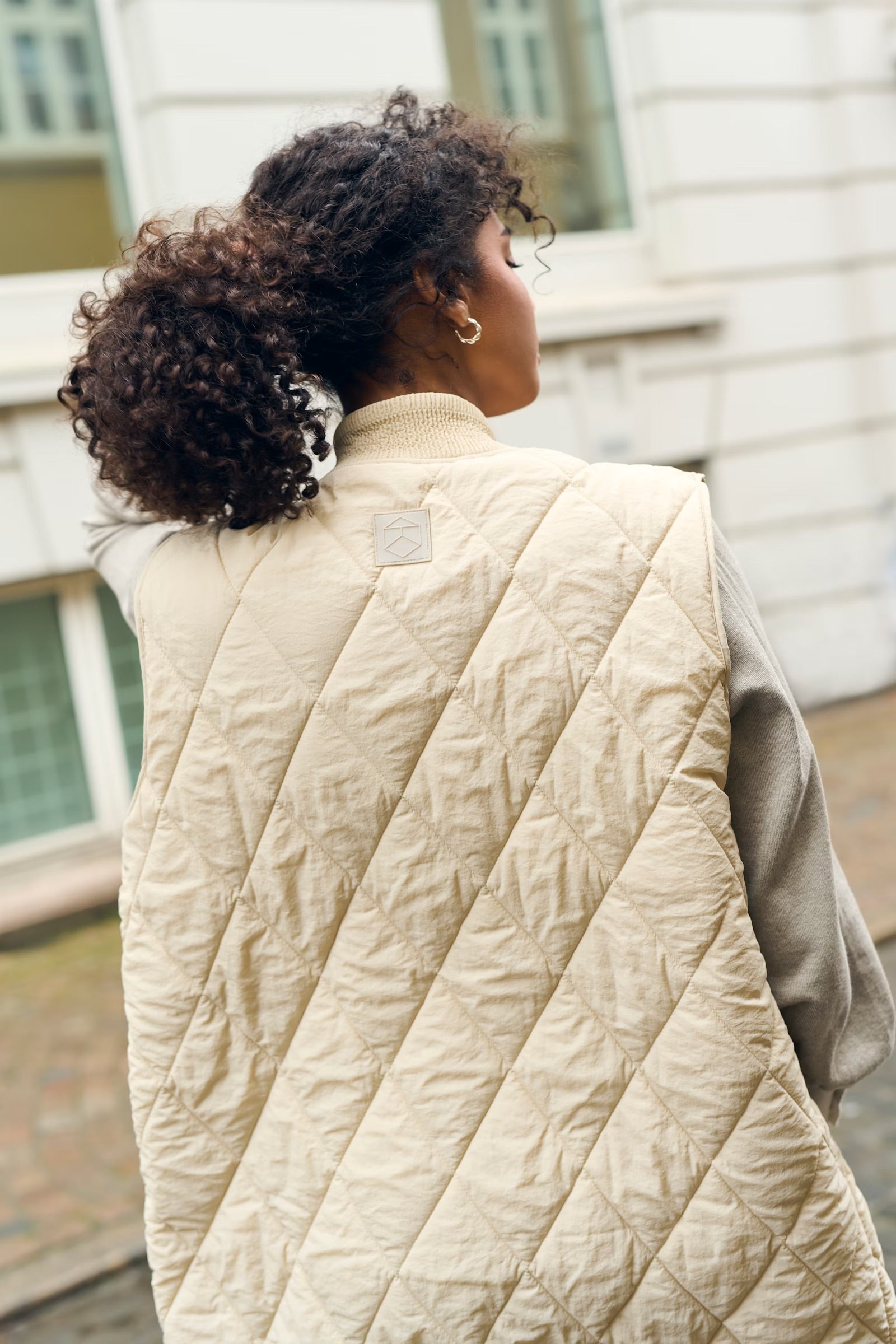 KAFFE KAlorena Quilted Waistcoat in Feather Grey - the tartan fox