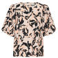 Kaffe KApaco Blouse in Beige/Black/Peach Blurry - the tartan fox