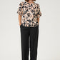 Kaffe KApaco Blouse in Beige/Black/Peach Blurry - the tartan fox