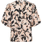 Kaffe KApaco Blouse in Beige/Black/Peach Blurry - the tartan fox