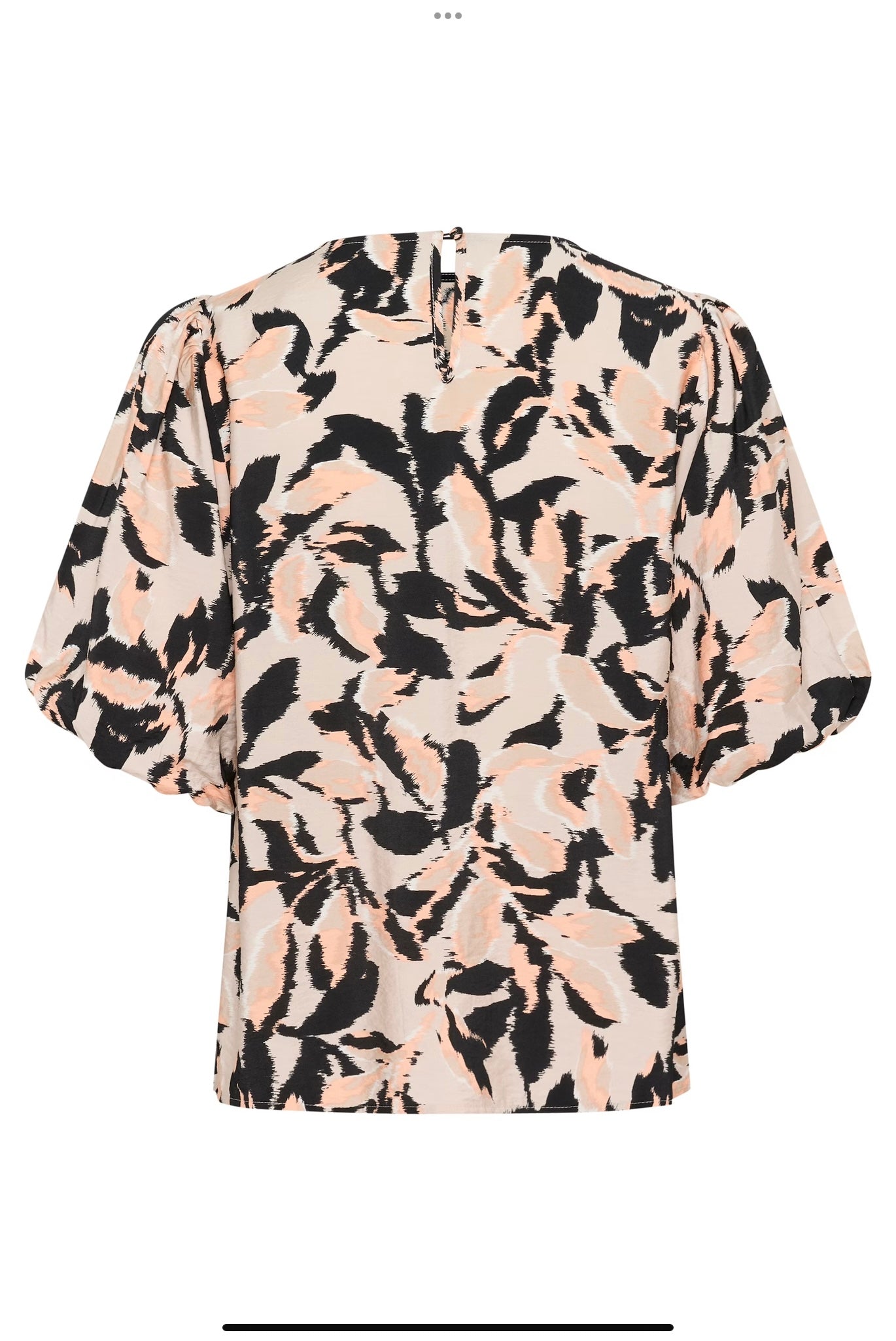 Kaffe KApaco Blouse in Beige/Black/Peach Blurry - the tartan fox