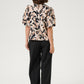 Kaffe KApaco Blouse in Beige/Black/Peach Blurry - the tartan fox