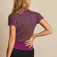 King Louie Ann Polo Top Bee Stripe in Sparking Purple - the tartan fox