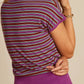 King Louie Ann Polo Top Bee Stripe in Sparking Purple - the tartan fox