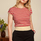 King Louie Ann Top Port Stripe in Fiery Red - the tartan fox