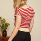 King Louie Ann Top Port Stripe in Fiery Red - the tartan fox