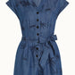 King Louie Darcy Playsuit Daytrip in Denim Blue - the tartan fox