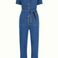 King Louie Gracie Jumpsuit in Denim Blue - the tartan fox