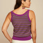 King Louie Hazel Bee Stripe Top in Sparking Purple - the tartan fox