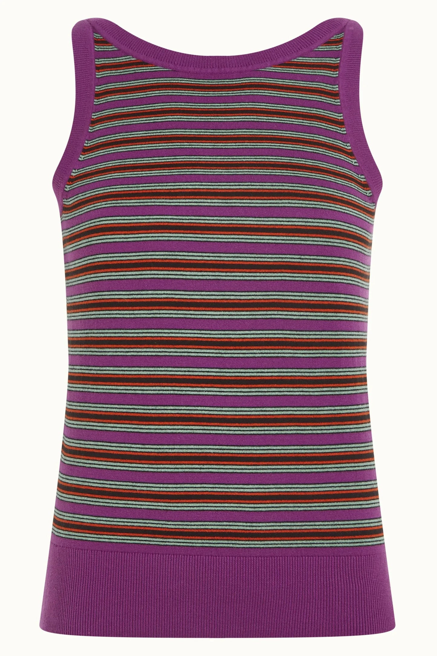 King Louie Hazel Bee Stripe Top in Sparking Purple - the tartan fox