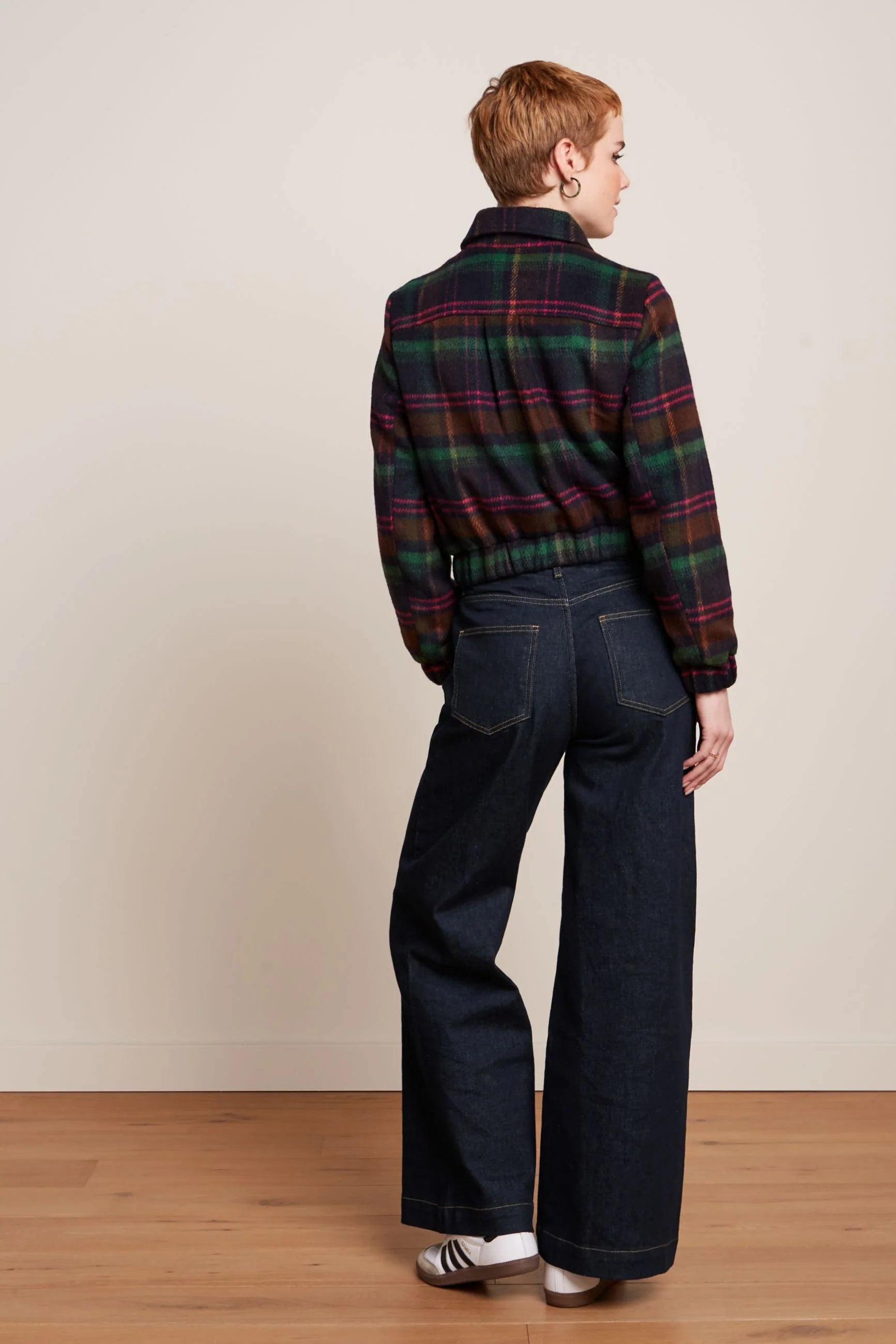 King Louie Isla Jacket Brit Check in Estate Blue - the tartan fox