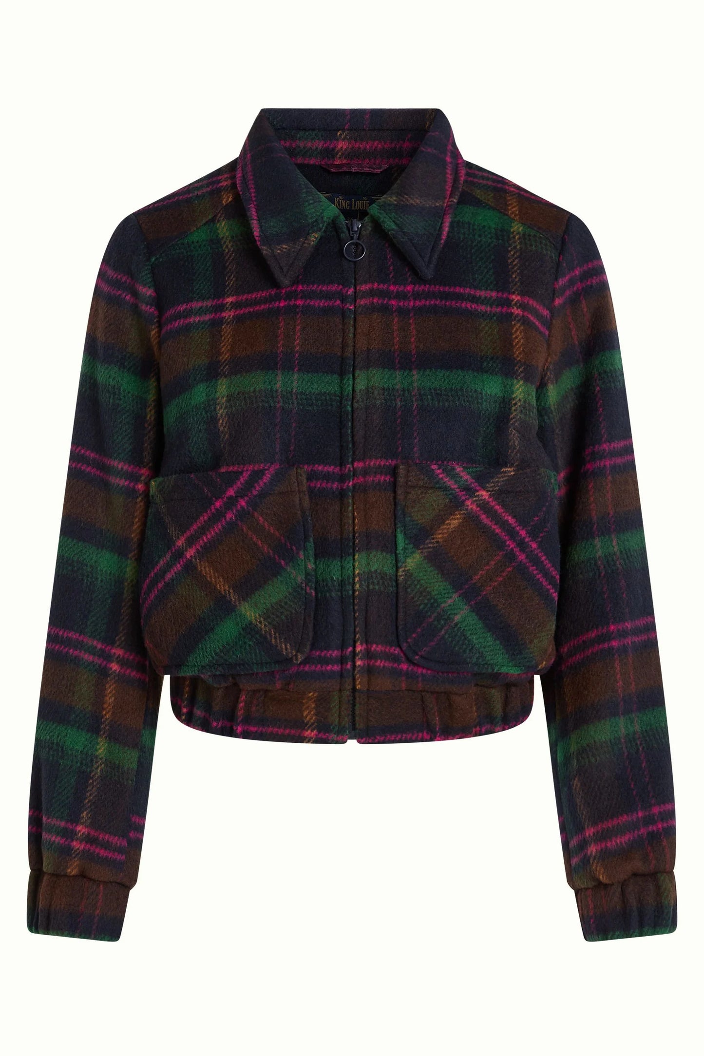 King Louie Isla Jacket Brit Check in Estate Blue - the tartan fox