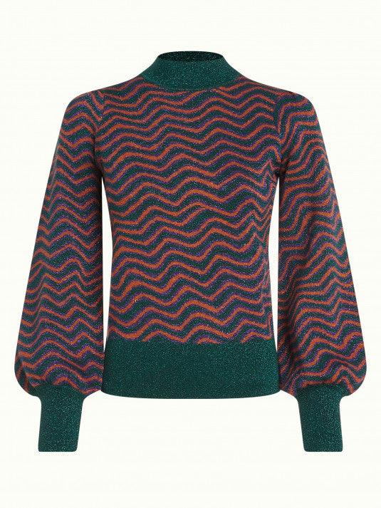 King Louie Jada Sweater in Lava Pine Green - the tartan fox