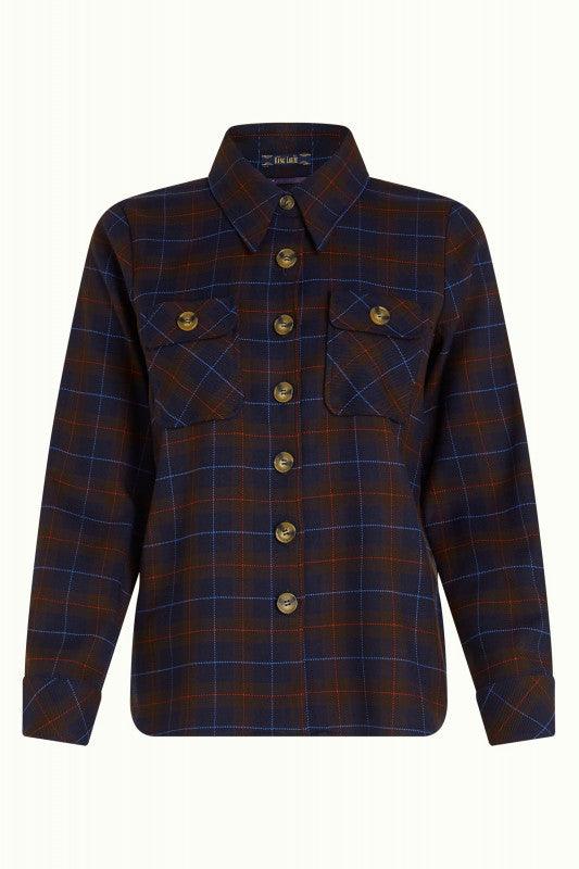 King Louie Janice Jacket Pandora Check in Blue - the tartan fox