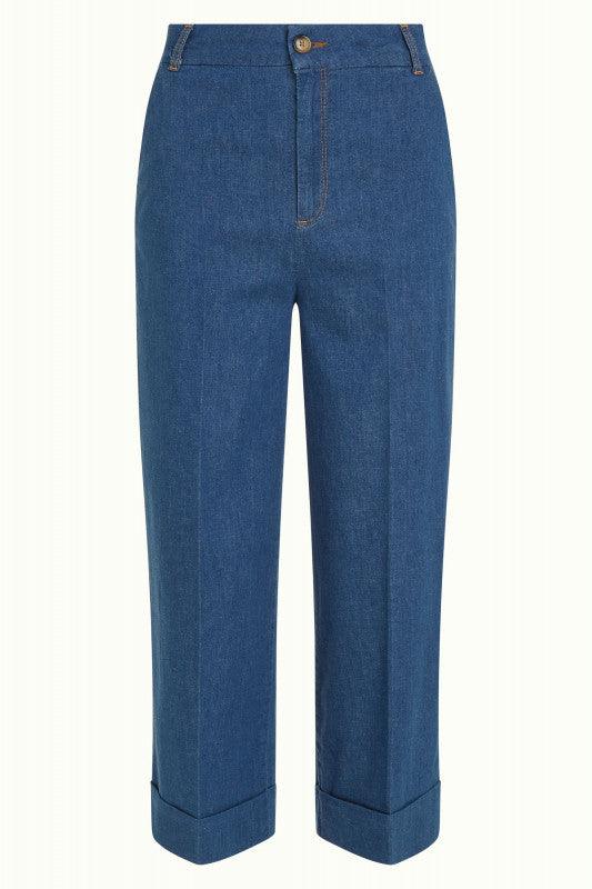 King Louie Lisa Culotte Chambray in Denim Blue - the tartan fox