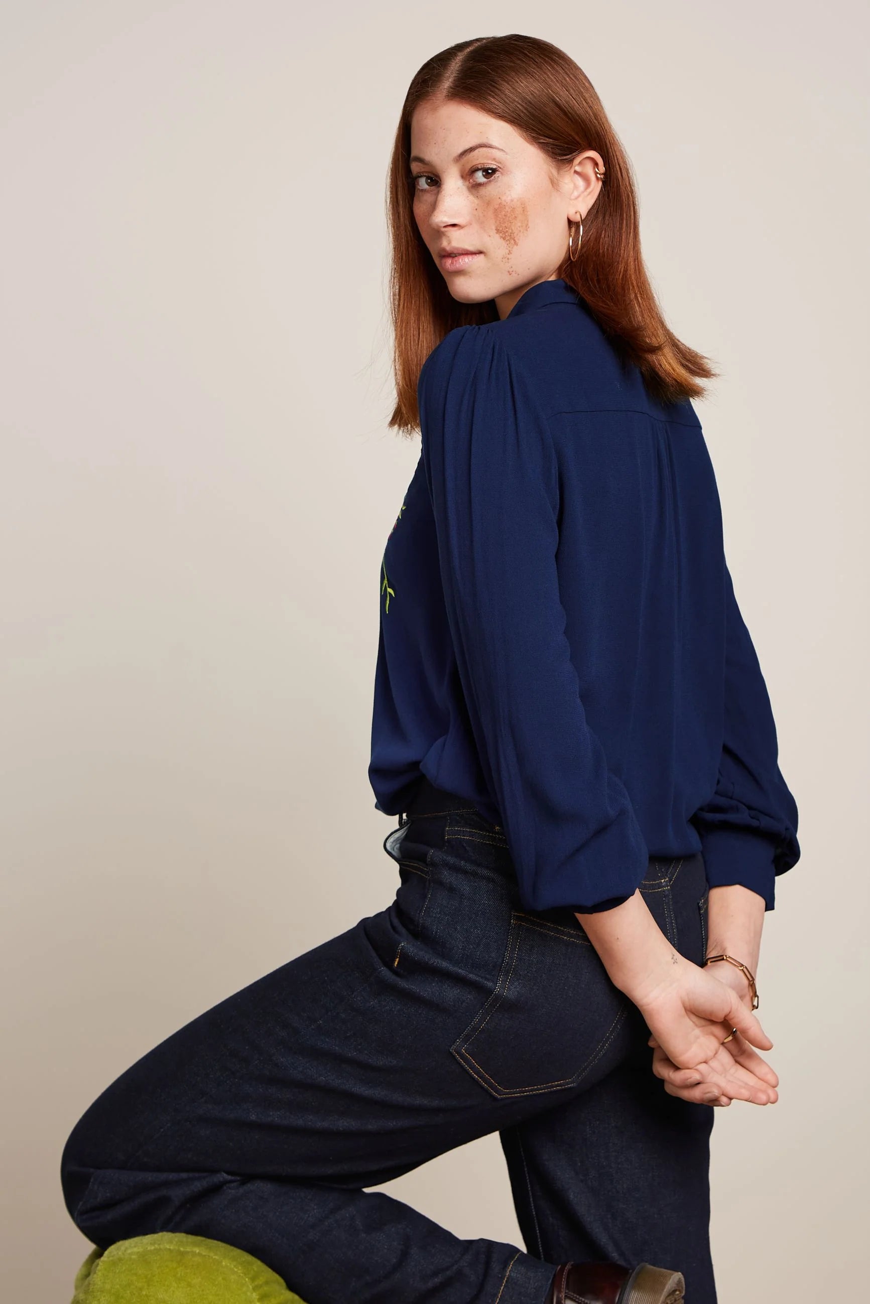 King Louie Maisie Blouse in Dakota Embroidery - the tartan fox