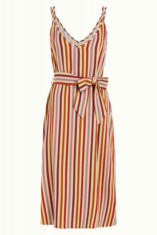 King Louie Nadya Dress in Casava Stripe - the tartan fox