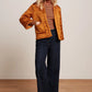 King Louie Noor Jacket Star Satin in Maple Orange - the tartan fox