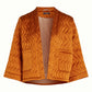 King Louie Noor Jacket Star Satin in Maple Orange - the tartan fox