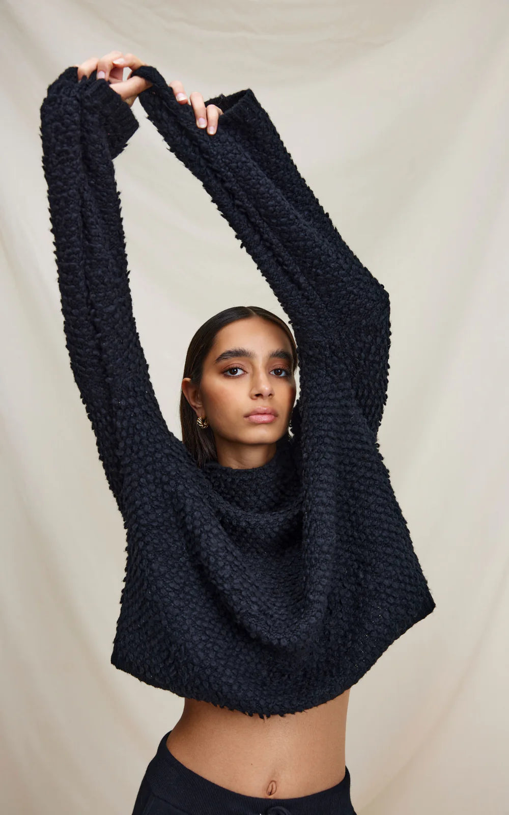 Kinney Abby Boucle Sweater in Black - the tartan fox